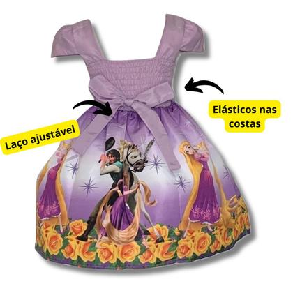 Imagem de Vestido Temático Princesa Rapunzel