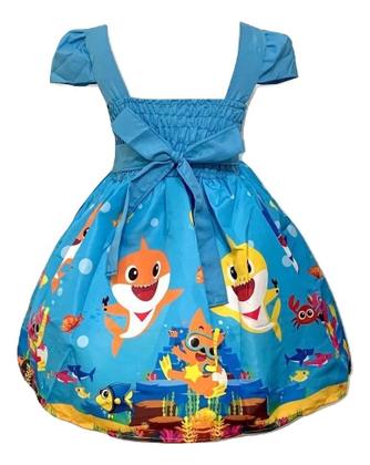 Imagem de Vestido Temático Tubarão Azul