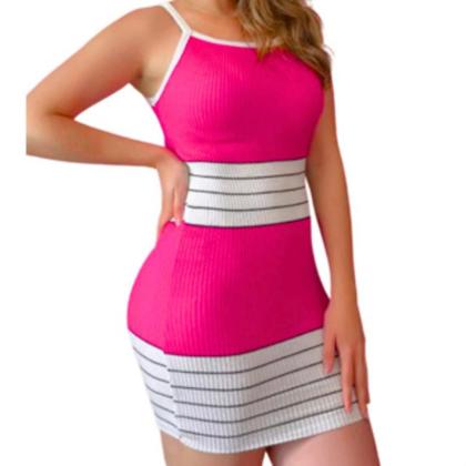 Vestido Tricô de Luxo Listrado - Maregirls Imagem de Vestido Tricô de Luxo Listrado