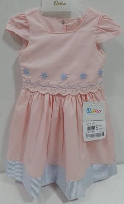 Imagem de Vestido Tricoline Luxo Menina Bordado Paraiso Verão Rf 14045