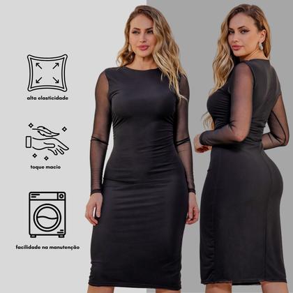 Imagem de Vestido Tule Manga Longa Magalu