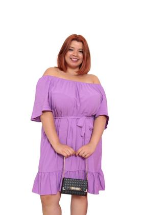 Imagem de Vestido  viscolinho plus size ciganinha