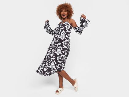 Imagem de Vestido Vista Magalu + Isaac Silva Manga Sino