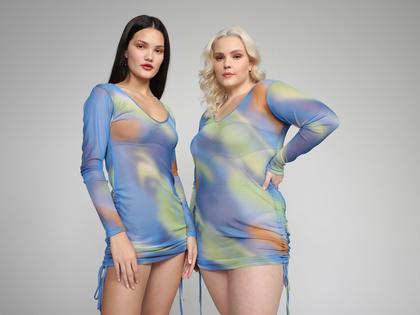 Imagem de Vestido Vista Magalu x Letticia Munniz Tule Manga Longa