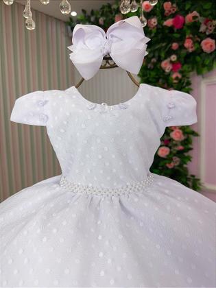 Imagem de Vestido Vitoria Kids Maria Helena Branco - Elegante e Confortável