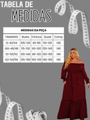 Imagem de Vestido Xadrez Feminino Adulto Plus Size Festa Junina Arraiá São João 2026