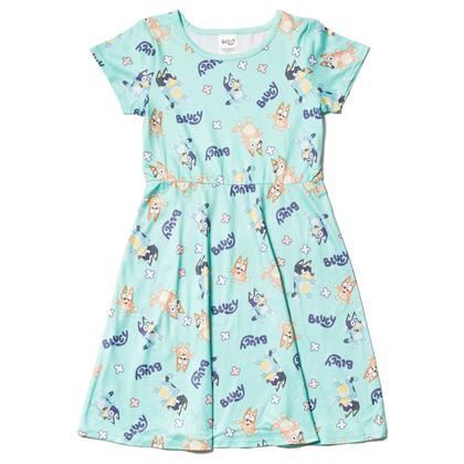 Imagem de Vestidos de skatista Bluey Dad Bingo Little Girls, pacote com 2, tamanho 6