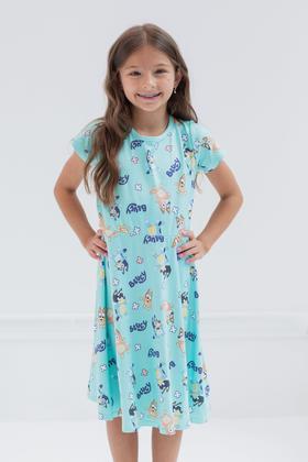 Imagem de Vestidos de skatista Bluey Dad Bingo Little Girls, pacote com 2, tamanho 6