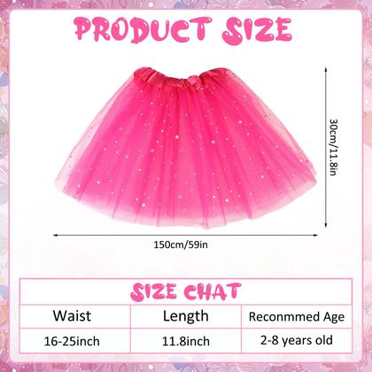 Imagem de Vestidos tutu Hoemwarm para meninas de 2 a 8 anos, 18 unidades