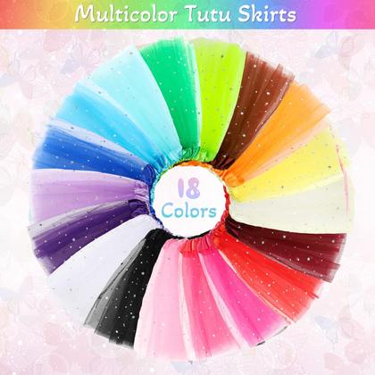 Imagem de Vestidos tutu Hoemwarm para meninas de 2 a 8 anos, 18 unidades