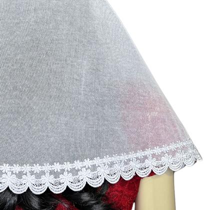 Imagem de Véu Ccb Renda Guipir Aplicação Contínua Redondo Ou Quadrado!