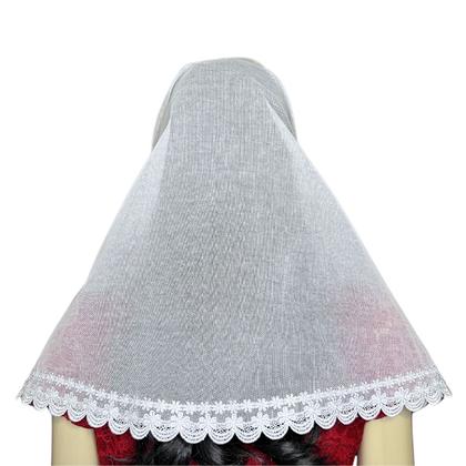 Imagem de Véu Ccb Renda Guipir Aplicação Contínua Redondo Ou Quadrado!