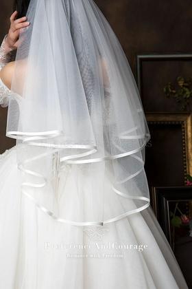 Imagem de Véu de Noiva Casamento Cetim Pente Branco Mantilha V107
