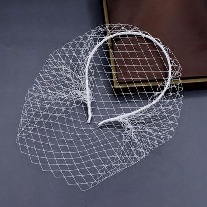 Imagem de Véu Noiva Rosto Voilet Vintage Tule Bordado Renda Casamento