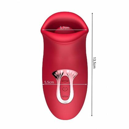 Imagem de Vibrador Boca e Língua 10 Intensidades de Vibração 13,5cm x 5,5cm em Silicone Recarregável