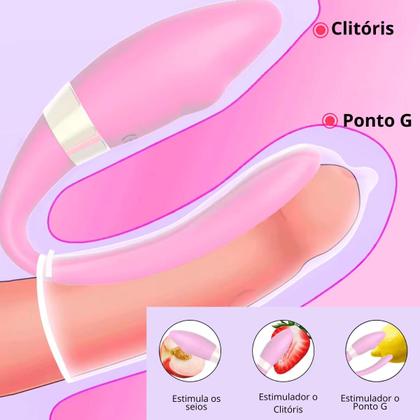 Imagem de Vibrador Casal Duplo Com Controle Ponto G Clitóris Gostoso