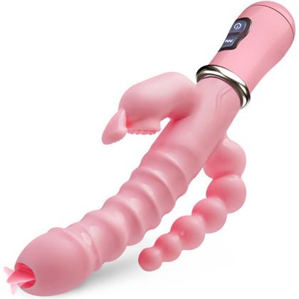 Imagem de Vibrador Clitóris Recarregável 3 em 1 Ponto G Estimulador Anal Vagina 12 modos de Vibração ZDB-04