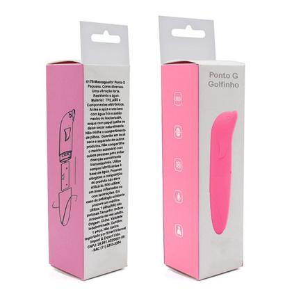 Imagem de Vibrador Estimulador Clitóris Golfinho Aveludado Ponto G + Plug Anal em Aço Inox Joia Tam P