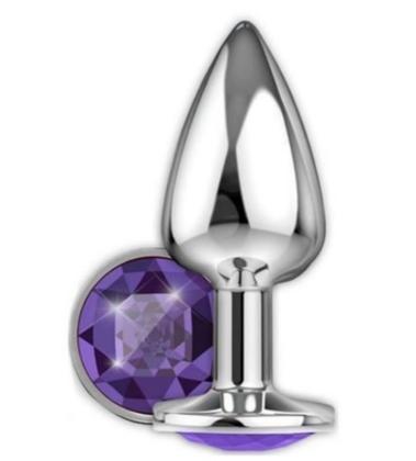 Imagem de Vibrador Estimulador Clitóris Golfinho Aveludado Ponto G + Plug Anal em Aço Inox Joia Tam P