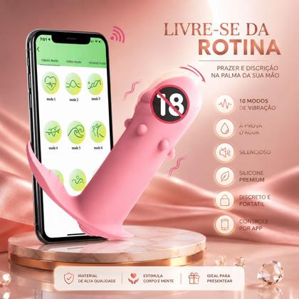 Imagem de Vibrador Feminino 10 Velocidades Com Controle por APP - LILO - Rosa