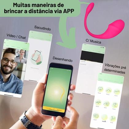 Imagem de Vibrador Feminino Cápsula Controle App À Distância Potente