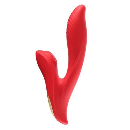 Imagem de Vibrador Feminino Duplo Estimulador Clitóris Com Dedilhar Recarregável 10 Velocidades