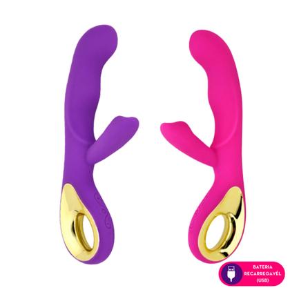 Imagem de Vibrador Feminino Ponto G Duplo Estimulador Clitóris Recarregável SexShop