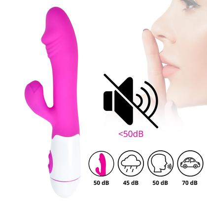 Imagem de Vibrador Feminino Sexual em Silicone 30 Níveis de Vibração Duplo Motor Ema 16x3cm Ponto G  Sex Shop