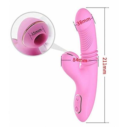 Imagem de Vibrador Feminino Sugador de Clitoris e Ponto G Vai e Vem