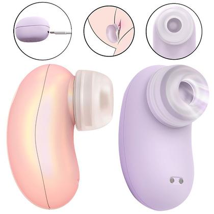 Imagem de Vibrador Formato Fone de Ouvido Mini Pod Sugador de Clitóris Pulsação com Case Recarregável Mini Pod Shande