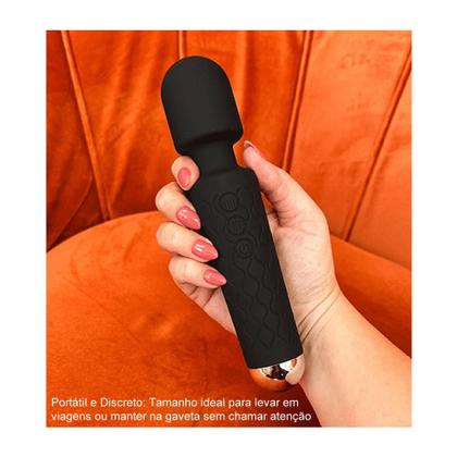 Imagem de Vibrador Massageador Varinha Mágica Recarregável Silicone Macio