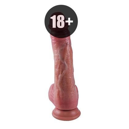 Imagem de Vibrador Ponto G Prótese Pênis com Controle Remoto Vai e Vem com Aquecimento e Rotação 22,5cm x 4,0cm Mr. John