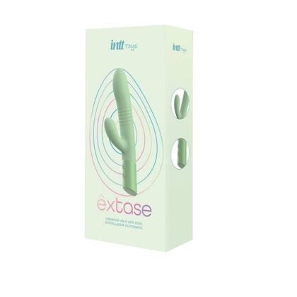 Imagem de Vibrador Recarregável com Movimento de Vai e Vem Extase Linha Wellness - Verde