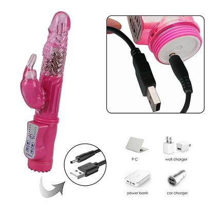 Vibrador recarregável - rabbit texturizado - rotativo - SEXY