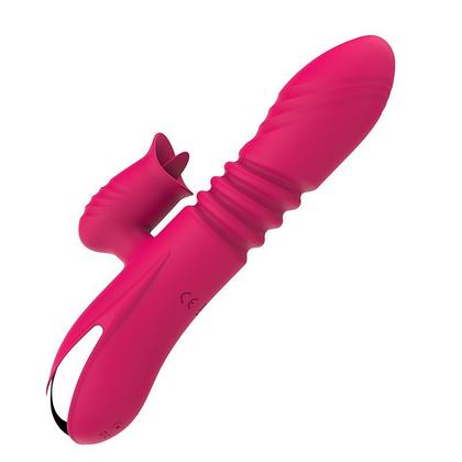 Imagem de Vibrador Vai e Vem Ponto G com Aquecimento e Estimulador Língua Clitóris