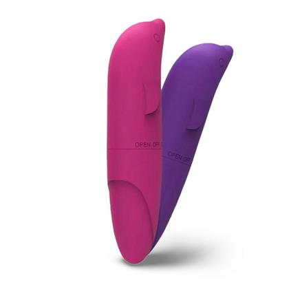 Imagem de Vibro Golfinho Simples em ABS Aveludado - Vibrador a Pilha