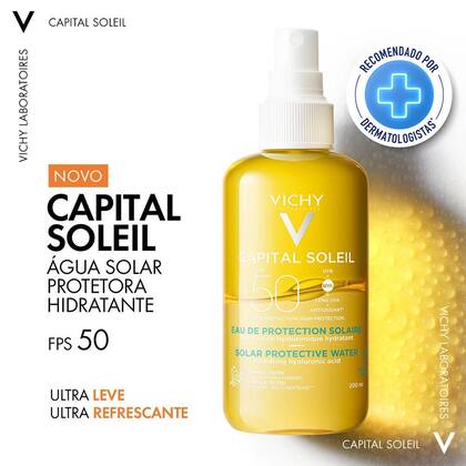 Imagem de Vichy Capital Soleil Água Solar Protetora Hidratante Corporal FPS 50 200ml