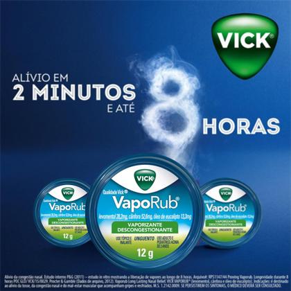 Imagem de Vick Vaporub Vaporizante Descongestionante 12g Vick Pyrena Inalador Unguento