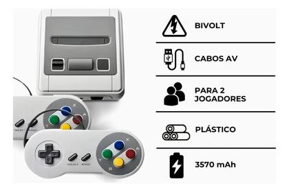 Imagem de Video Game Classicos Mini Com 2 Controles snes 8 Bits 620 Jogos