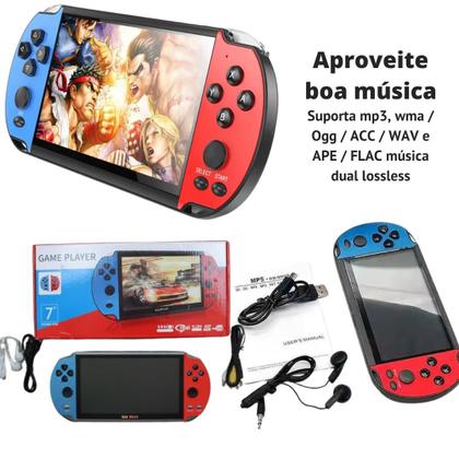 Imagem de Vídeo Game console Portátil K5 X12 Tela grande 7,5 polegadas Diversão Clássica em Suas Mãos Jogos Clássicos