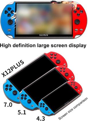 Imagem de Video Game Console Portátil Retrô X7 PLUS 10000 JOGOS com Tela de 7.0 Polegadas - ORCAEMPORIO