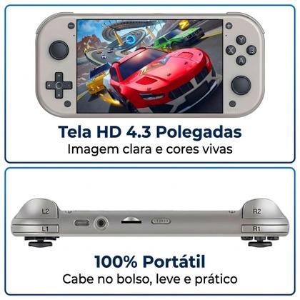Imagem de Vídeo Game Portátil M17 Tela HD 4.3" 1000+ Jogos Retrô Clássicos, Console Portátil Recarregável