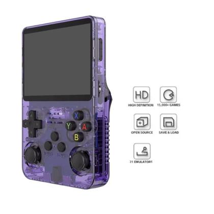 Imagem de Video Game Portátil R36S 64Gb +15000 Jogos K5 X12 Roxo