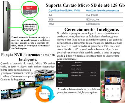 Imagem de Video Porteiro Eletronico Camera Visão Noturna Interfone Monitor Chamada Ligação E Destrava Portão fechadura elétrica