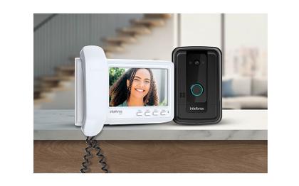Imagem de Video Porteiro Interfone Eletronico Campainha Com Fio Camera Intelbras Tela 7 Pol e Fechadura Eletroima