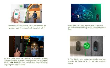 Imagem de Video Porteiro Smart Inteligente Campainha Interfone Wireless Wi Fi Intelbras IVW 3000+