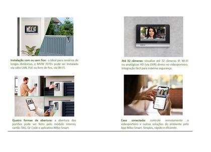 Imagem de Videoporteiro IP Wifi Wireless Sem Fio Intelbras MVW 7070+ Tecnologia Multi HD  Tela 7 Polegadas