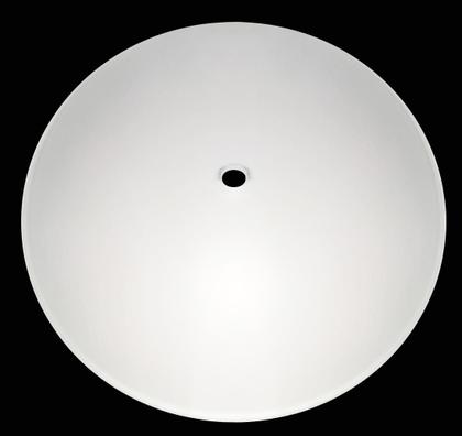 Imagem de Vidro Curvo Tipo Bacia 25cm P/ Plafons C/ Furo Central 10mm