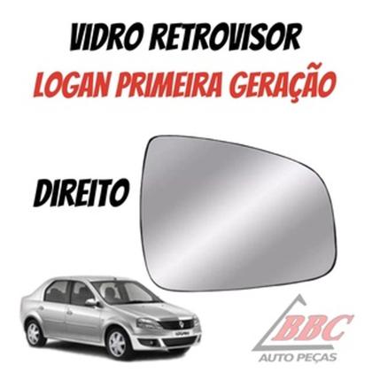 Imagem de Vidro espelho refil lente retrovisor Logan nova geração - cod.5282