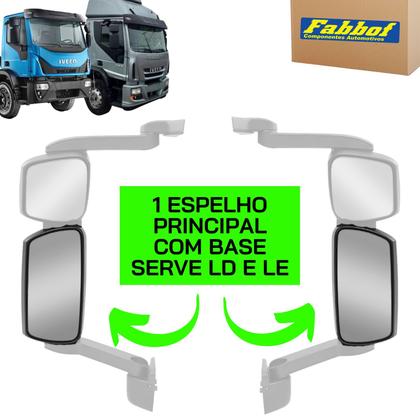 Imagem de Vidro Espelho Retrovisor Compatível Iveco Tector / Cursor com Base LD / LE sem Desembaçador (504197878)